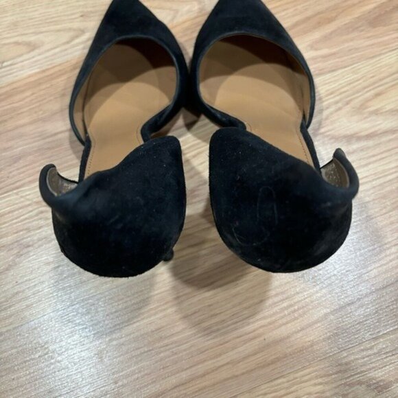 J.Crew Factory Women’s Black Suede D’Orsay Pumps - Size 8 - Picture 8 of 13